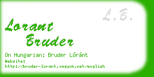 lorant bruder business card