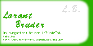 lorant bruder business card